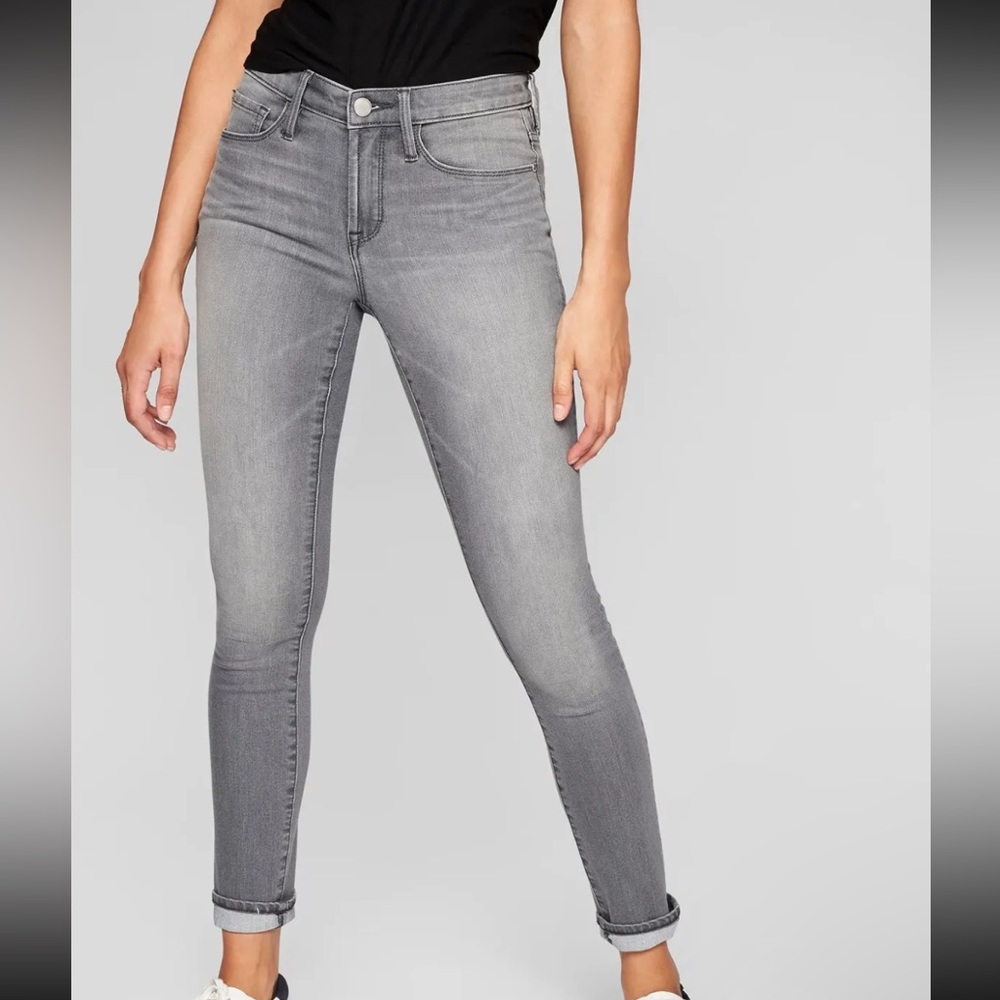 Athleta Sculptek Skinny Jean Grey Wash #158935 High Rise